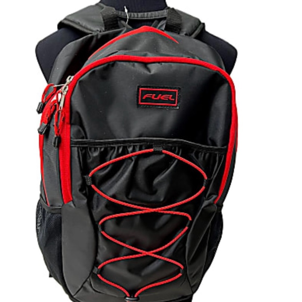 NEW Fuel Rider Sport Bungee Backpack With 15.5" Laptop Compartment, Black